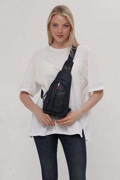 Gazelle Geantă pentru corp unisex bleumarin cu curea reglabilă cu mai multe compartimente Geantă gratuită 196