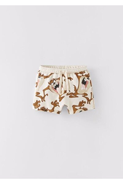 LADİN Boy's Tasmanian Devil Looney Tunes Printed Top and Bottom Shorts Set