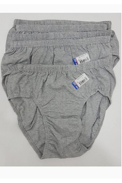 Seher Yıldızı 100% Cotton Gray Color 5 Pieces Men's Slip Panties New Season