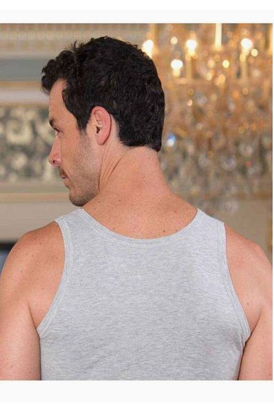 Şahinler Γκρι Plus Size Χοντρό λουράκι U-λαιμόκοψη Κλασικό ανδρικό εσώρουχο 6 τεμαχίων Οικονομικό πακέτο M Νέα σεζόν