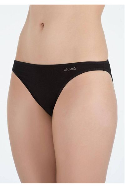 Kom Chiloți de bikini negri B.super pentru femei 41bk10161siya Noul sezon (pachet economic de 2 bucăți)