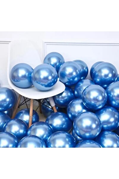 HBK Balon Mavi Krom Balon(aynalı Çok Parlak) 10lü