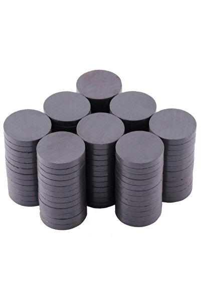 Hdg 20.000 Adet Dekorasyon Toptan Güçlü Siyah Ferrit Mıknatıs Magnet D15x3 Mm Nikah Şekeri Mıknatısı