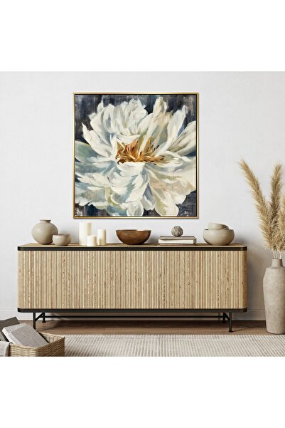 Markazip Altın Metal Çerçeveli Kanvas Tablo 90x90cm Kod: TLH26-K