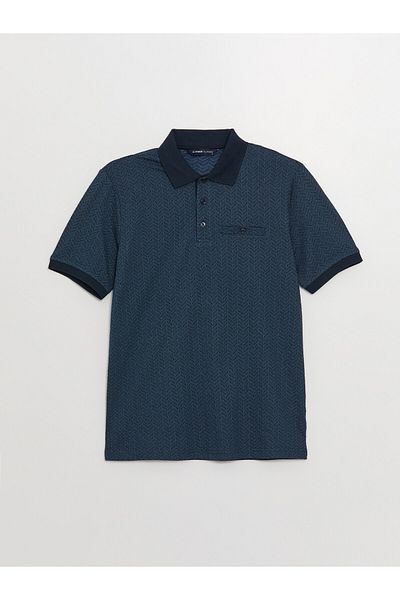 LC Waikiki Patterned Polo Neck Men's T-Shirt - Short Sleeve
