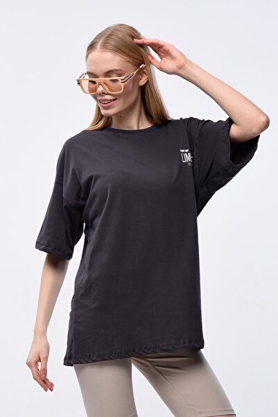 Mad&Calf Women's Limited Time Printed Oversize T-shirt