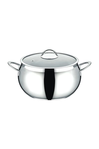 OMS 2031 2 Piece Stainless Steel 20x12 Cm Sphere Deep Steel Pot