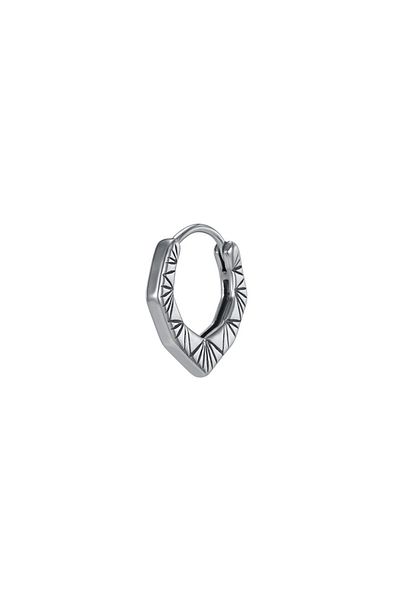 Viking Antique Aztec Design Striped Drop Model Interlocking 316L Steel Men's Earrings