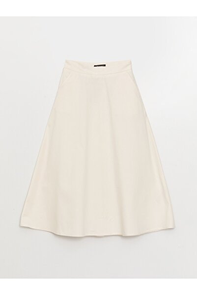 LC Waikiki Női cipzáras egyenes, kiszélesedő szoknya