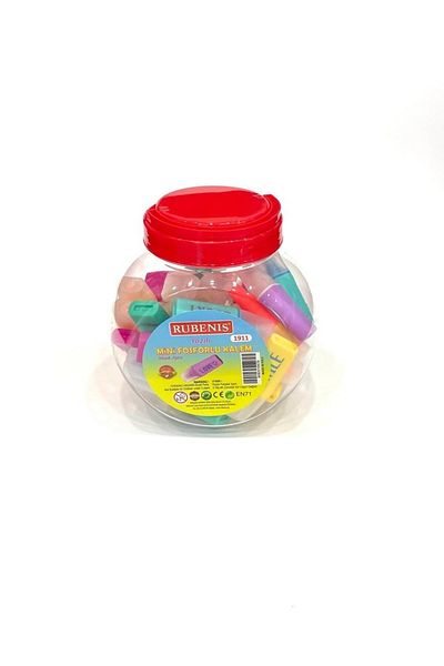 Rubenis PASTEL 6-COLOR WITH WRITTEN 36-PIECE PHOSPHORUS PEN IN JAR
