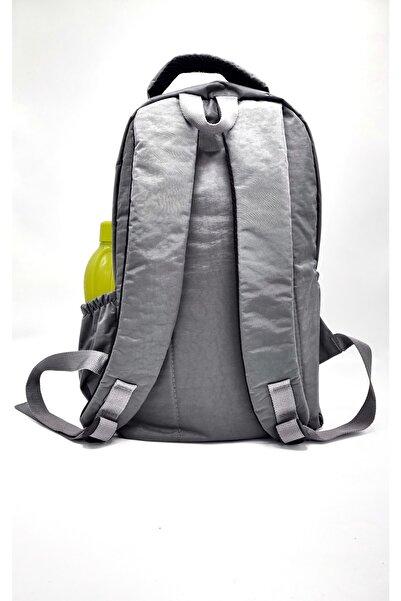 Bevitton унісекс сірий рюкзак з крихкої тканини, багато відділень, водонепроникний