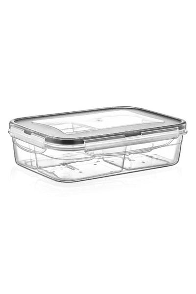 Perodia 3-Piece 4-Compartment Lunch Box 1000 ml Airtight & Liquid-Proof Nutrition & Storage Container LC-520