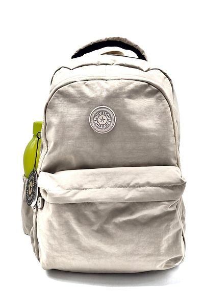 Bevitton unisex κρέμα σακίδιο πλάτης τσαλακωμένο ύφασμα πολλαπλών τμημάτων αδιάβροχο