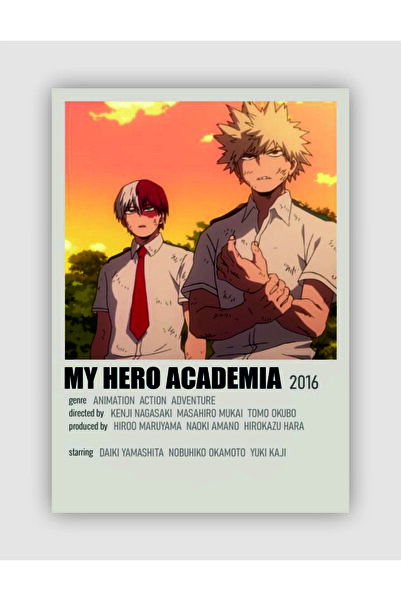 fırsatlar diyarı My Hero Academia Anime Info Card Bilgi Kartı Minimalist Poster