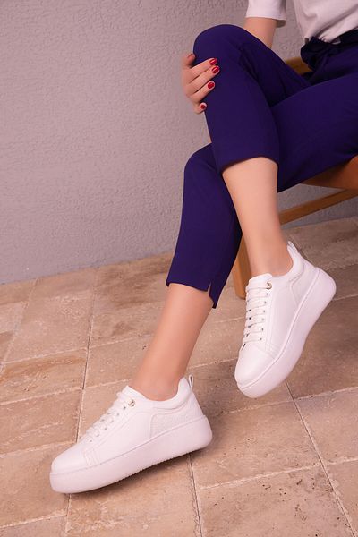 SOHO Women's White Sneakers 18004