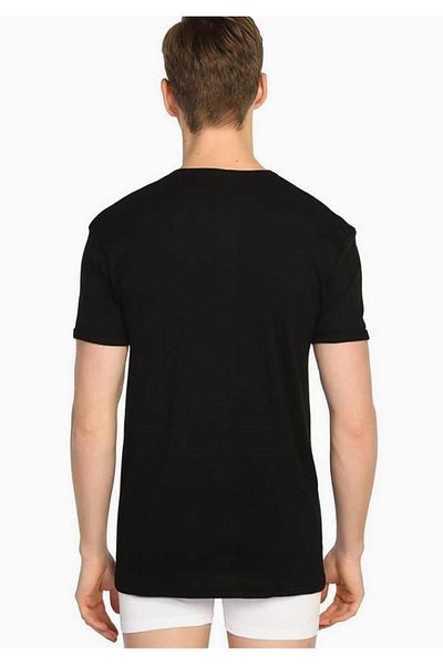 Tutku 6 Pieces 107 Men's V-Neck Undershirt Athlete Black New Season