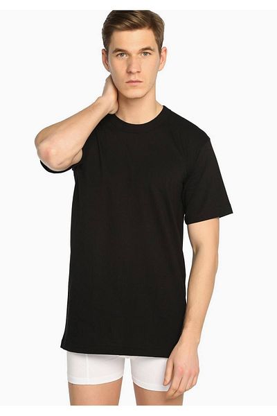 Tutku Men's Black 6-Pack Crew Neck Undershirt Elf568tccm6 New Season