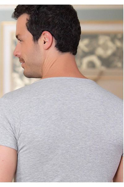 Şahinler Men's Gray Undershirt New Season (6 Economical Package)