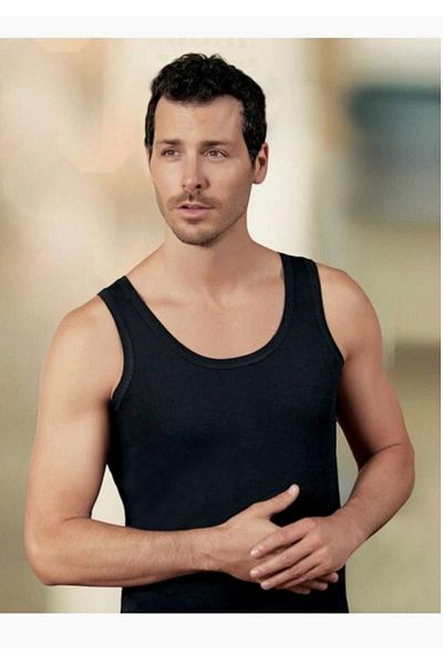 Şahinler Men's Wide Strap Combed Cotton Undershirt New Season (1 Economical)