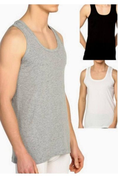 Tutku Tricou alb pentru bărbați, bumbac, pieptănat, pachet de 3 Elf568101ccm3 Noul sezon