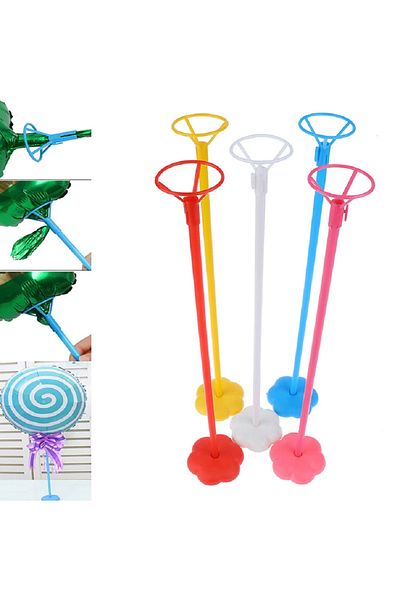 Happyland Single Leg Colored Balloon Stand Floor Stand Balloon Stand Colorful Yellow