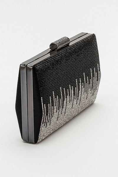 Niloshka Стилна дамска чанта тип клъч Alvine Black Stone
