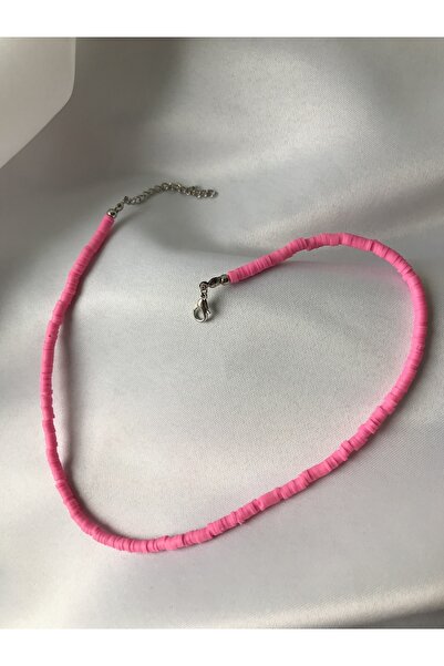 Vamos Jewelry Pembe El Yapımı Fimo Kolye