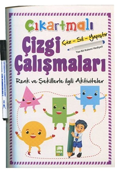 Genel Markalar Çıkartmalı Çizgi Çalışmaları -renkler Ve Şekillerle Ilgili Akt...