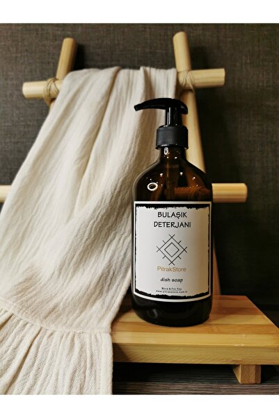 PitrakStore زجاج كهرماني 500 مل زجاجة سائل غسيل الأطباق/صابون الأطباق