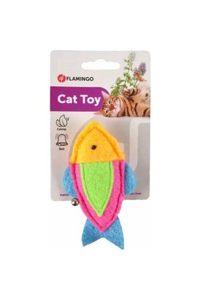 Flamingo Viny Bell Fish and Ball Cat Toy
