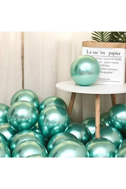 HBK Balon Mint Yeşil Krom Balon(aynalı Çok Parlak) 10lü