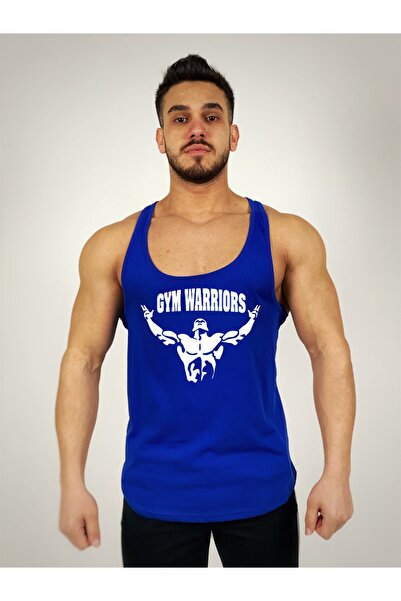 Black İstanbul Gym Warriors Baskılı Askılı Fitness Atleti