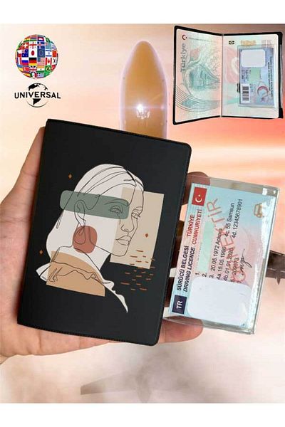 Cekuonline Beauty Patterned Smooth Surface Leather Passport Cover Case Suitable for All Country Passports