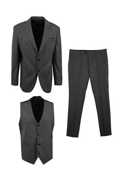 SÜVARİ Normal Bel Regular Fit Antrasit Erkek Takım Elbise Tk1015000041