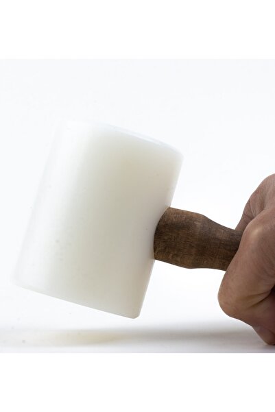 AiryFooT Ahşap Saplı Plastik Tokmak Çekiç Hobi Deri El Aleti