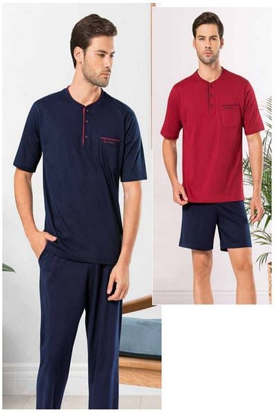 Pierre Cardin Pijama Men's Claret Red Triple Pajamas