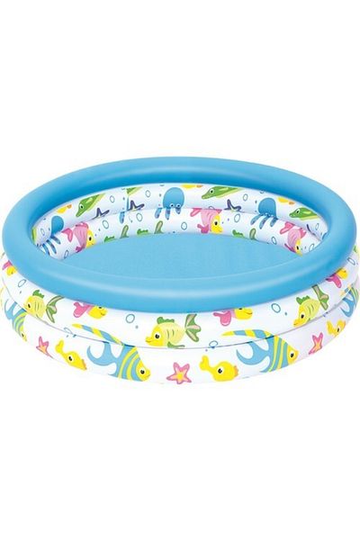 BESTWAY 3 Halkalı Deniz Yaşamı Desenli Çocuk Havuzu - 51008 ( 102 Cm X 25 Cm )