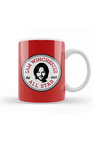 Baskı Dükkanı كوب بورسلين بشعار سام وينشستر سوبر ناتشورال أول ستار كونفيرس