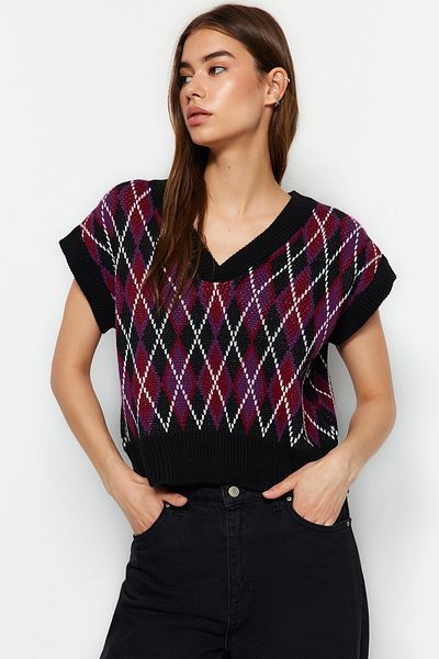 Trendyol Collection Wide Fit Black Knitwear Sweater - Twoaw22Bz0048