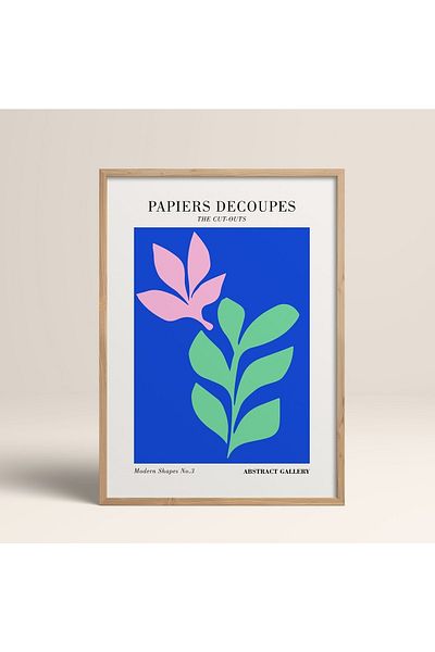 HOMEPACK Картина в рамка от естествено дърво, рамкиран плакат, артистична модерна декорация за стена (FLOWER266-WOOD-30X40)