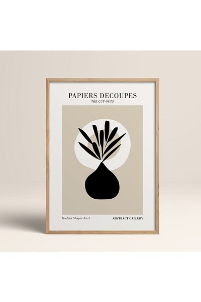 HOMEPACK Рамкирана картина от естествено дърво, рамкиран плакат, артистична модерна декорация за стена (FLOWER265-WOOD-40X60)