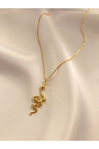 takıtarzım Yılan Kolye Gold