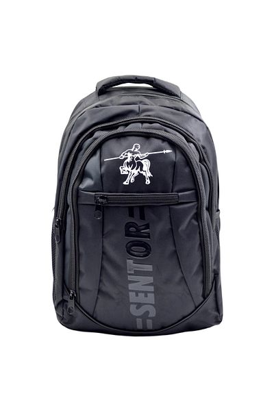 Sentor 4 Compartment School Backpack Black (60156)