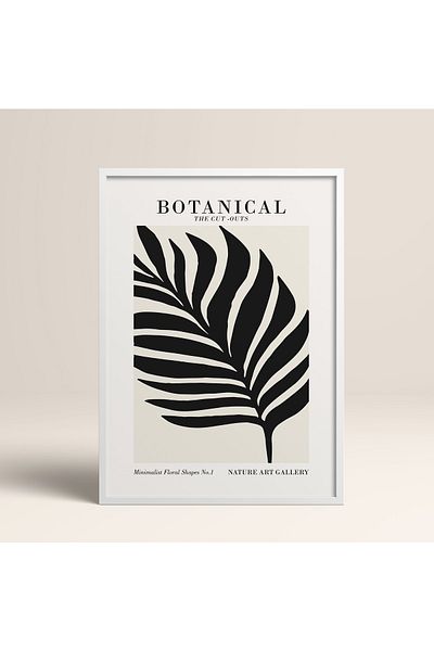 HOMEPACK Tablou cu rame din lemn alb Poster cu rame Decor artistic modern de perete (FLOWER271-WHITE-50X70)