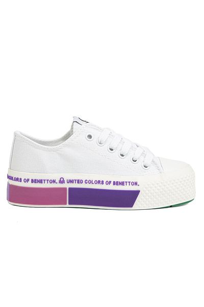 Benetton ® |   Bn-30934 - White Lilac - Γυναικεία Αθλητικά Παπούτσια