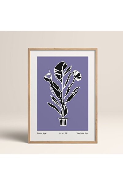 HOMEPACK لوحة بإطار خشبي طبيعي ملصق فني حديث لتزيين الحائط (FLOWER273-WOOD-30...