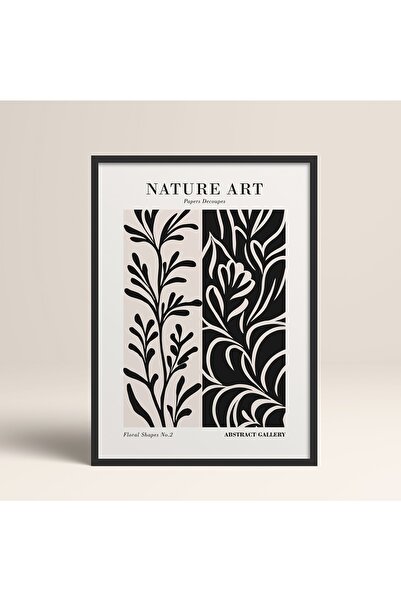 HOMEPACK Siyah Ahşap Çerçeveli Tablo Çerçeveli Poster Sanatsal Modern Duvar D...