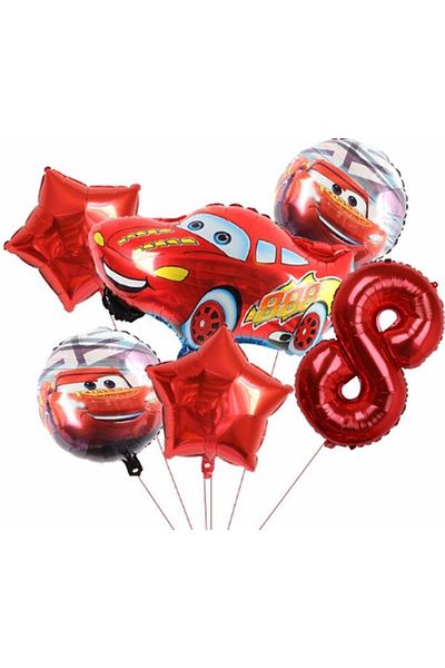 Parti Station Cars Cars Lightning Mcqueen Race Car Concept 8 Year Old Balloon Set Cars Cars Birthday Set