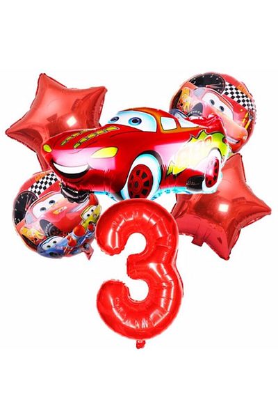 Parti Station Cars Cars Lightning Mcqueen Race Car Concept 3 Year Old Balloon Set Cars Cars Birthday Set