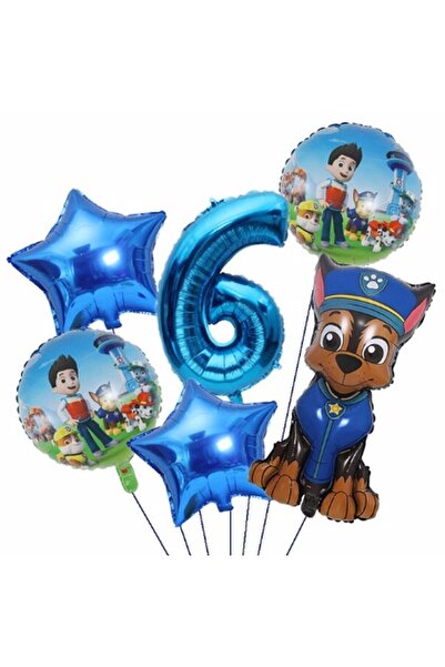 Parti Station باو أويل باو باترول الشرطة الكلب تشيس 6 سنوات من العمر بالون مف...